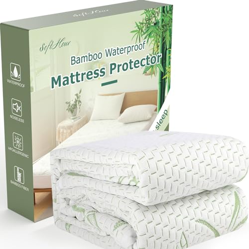 2-Pack Twin XL Bamboo Waterproof Mattress Pad Covers