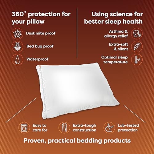 King Pillow Encasement Set - Hypoallergenic & Waterproof