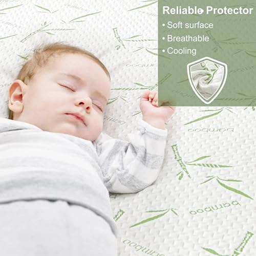 2-Pack Twin XL Bamboo Waterproof Mattress Pad Covers
