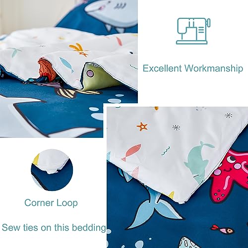 Ocean-Themed 3-Piece Boys Comforter Set