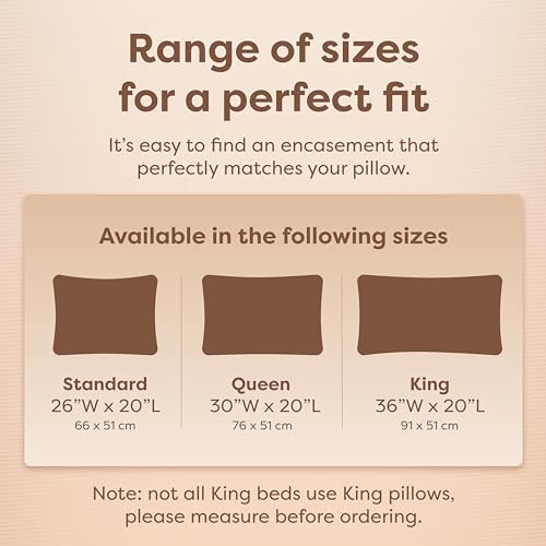 King Pillow Encasement Set - Hypoallergenic & Waterproof