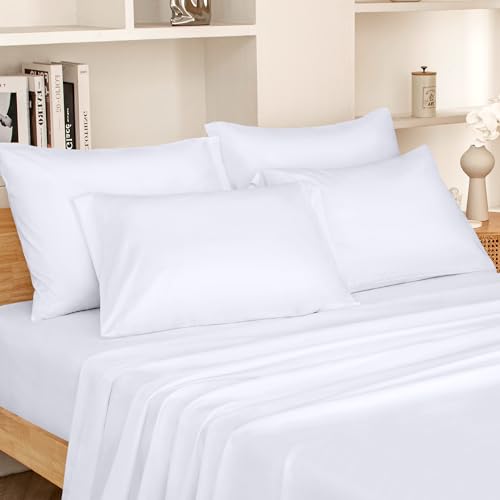 HOMEIDEAS Queen Bed Sheets Set - Extra Soft Microfiber
