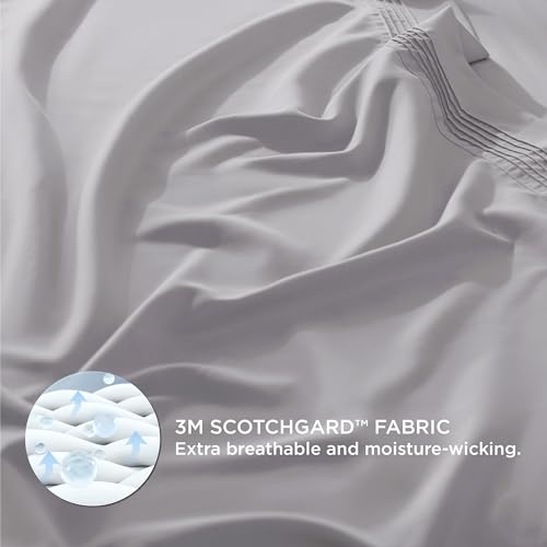 Bedsure Deep Pocket Queen Sheet Set - Light Grey