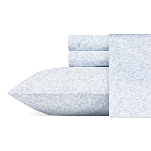 Laura Ashley Blossoming Blue Full Cotton Bedding Set