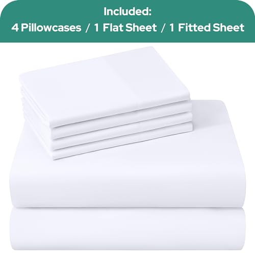 HOMEIDEAS Queen Bed Sheets Set - Extra Soft Microfiber
