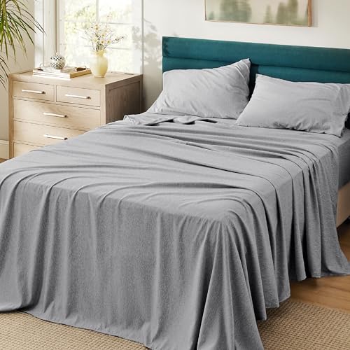 Bedsure Queen Sheet Set – Soft Grey 4 Pieces