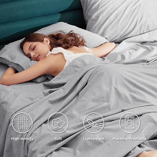 Bedsure Queen Sheet Set – Soft Grey 4 Pieces