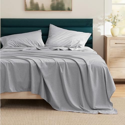 Bedsure Queen Sheet Set – Soft Grey 4 Pieces