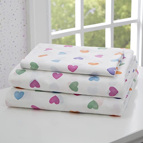 Heart Pattern 3-Piece Twin Sheet Set