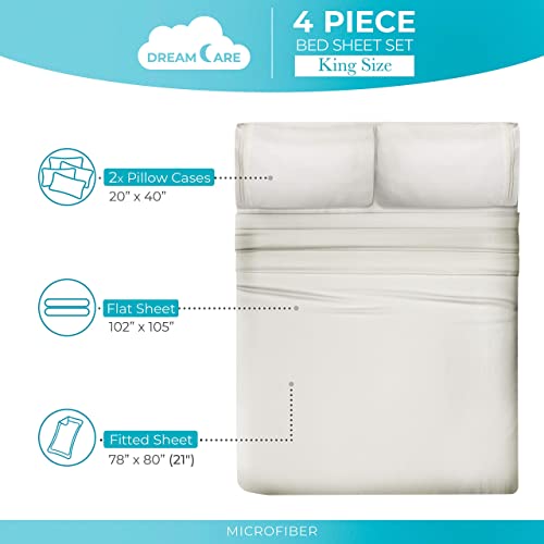 Ivory King Size Cooling Sheet Set - 4 pcs