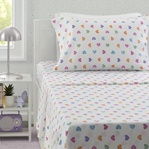 Heart Pattern 3-Piece Twin Sheet Set