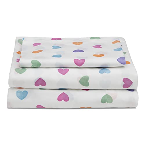 Heart Pattern 3-Piece Twin Sheet Set