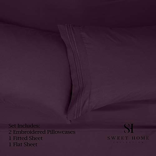 Luxury Purple 1500 Supreme Bed Sheet Set