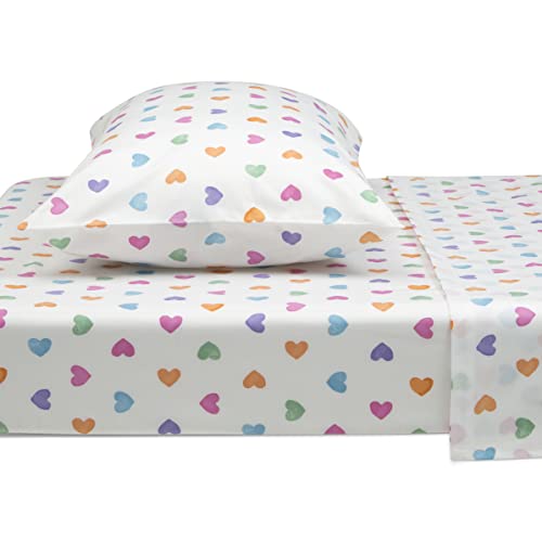 Heart Pattern 3-Piece Twin Sheet Set