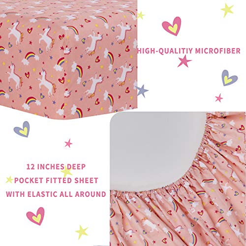 Unicorn Twin Bed Sheet Set for Kids