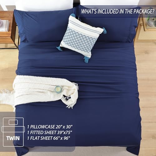 Twin Soft Breathable 3-Piece Bed Sheet Set