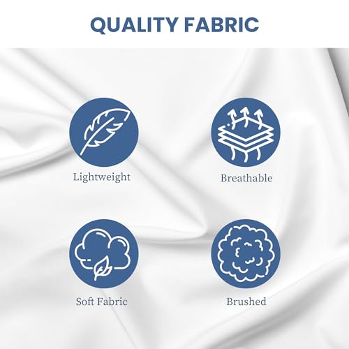 Cooling Queen Bed Sheet Set - 4 Piece White