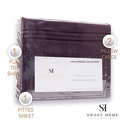 Luxury Purple 1500 Supreme Bed Sheet Set