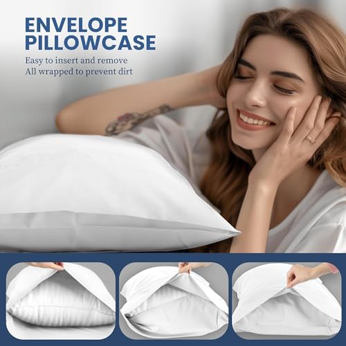 Cooling Queen Bed Sheet Set - 4 Piece White