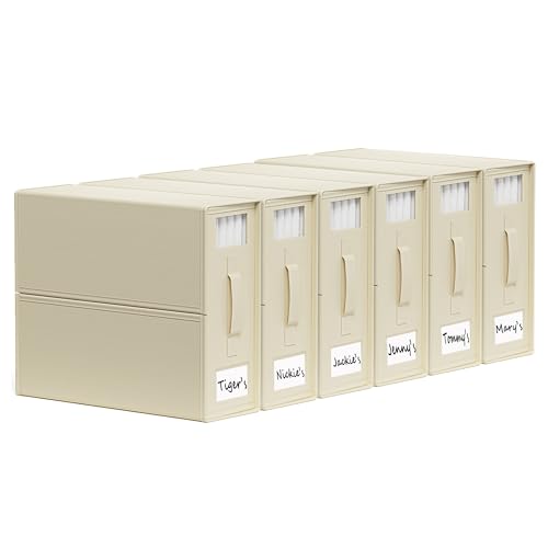 6 Pack Bed Sheet Organizers with Window Labels