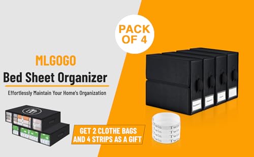 MLGOGO Foldable Bed Sheet Organizer Set - Gray