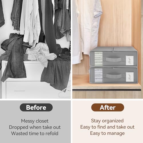 YORKING Foldable Bed Sheet Storage Set, 4 Packs