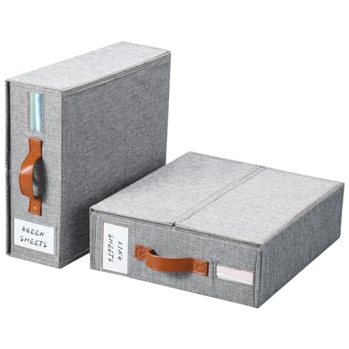 Yecaye 2-Pack Bed Sheet Organizer with Window