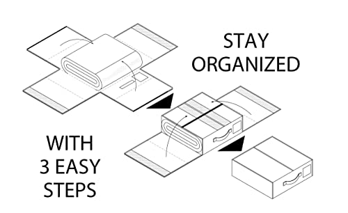 6 Pack Bed Sheet Organizers with Window Labels