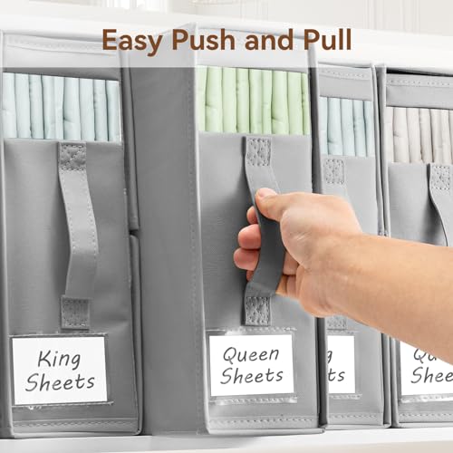 YORKING Foldable Bed Sheet Storage Set, 4 Packs