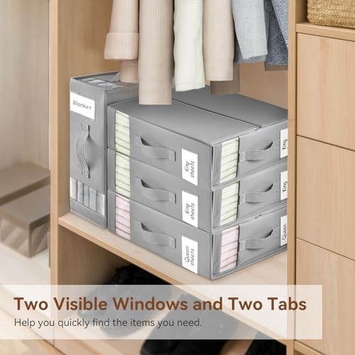 YORKING Foldable Bed Sheet Storage Set, 4 Packs
