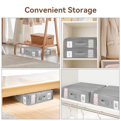 YORKING Foldable Bed Sheet Storage Set, 4 Packs
