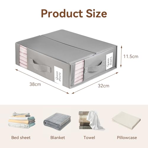 YORKING Foldable Bed Sheet Storage Set, 4 Packs