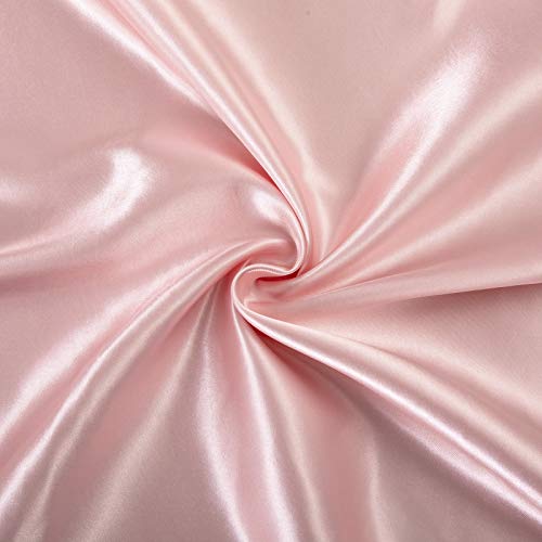 Blush Pink Satin Queen Bed Sheet Set