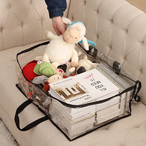 4 Pack Clear Storage Bags for Bedding Organization