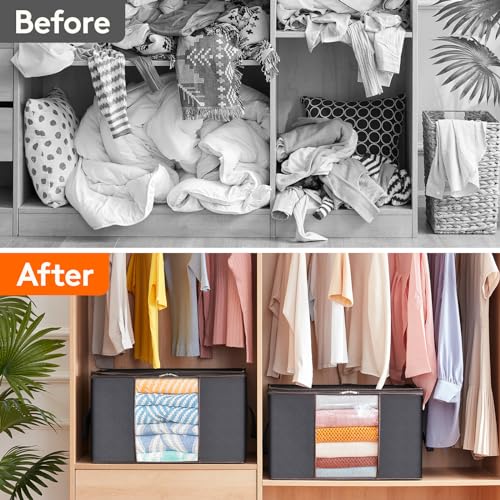 Lifewit 90L Large Foldable Storage Bags - 6 Pack