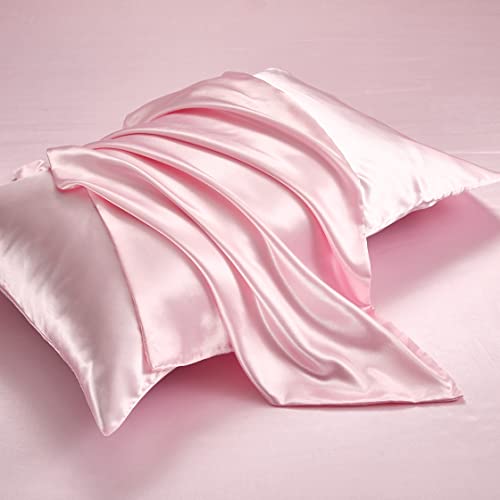 Luxury Pink Satin Bedding Set - 5 Pieces