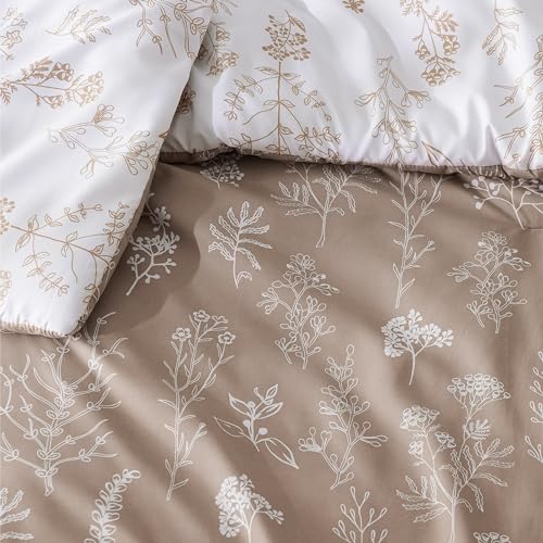 Reversible Floral Queen Duvet Cover Set