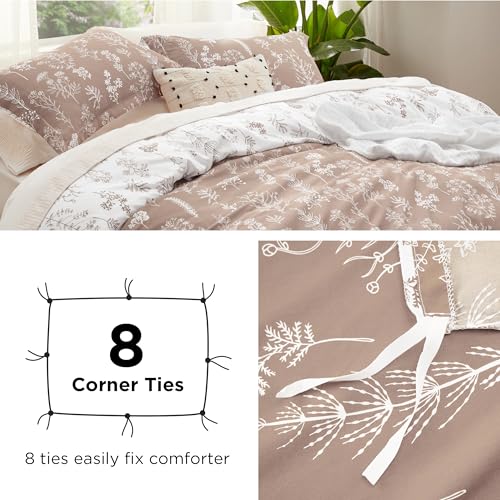 Reversible Floral Queen Duvet Cover Set