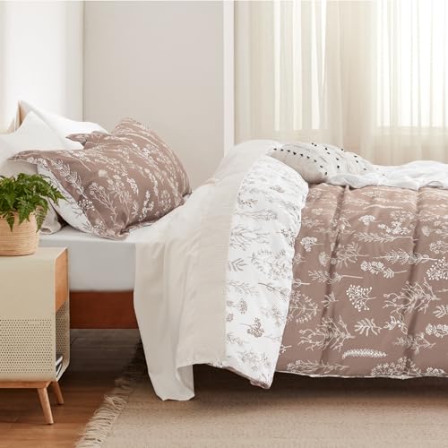 Reversible Floral Queen Duvet Cover Set