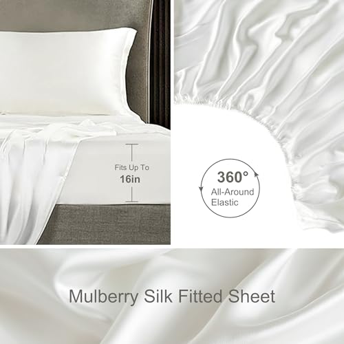 Luxury Mulberry Silk Bed Sheet Set - Queen