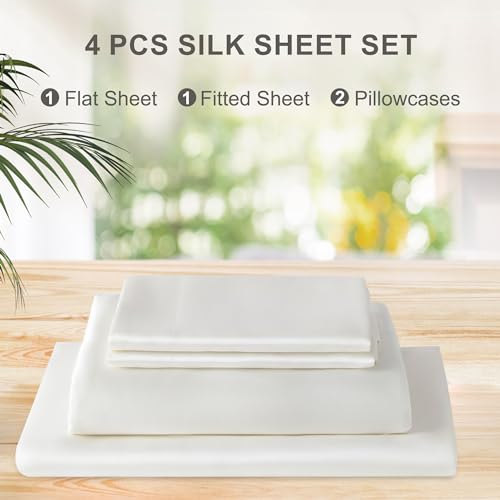 Luxury Mulberry Silk Bed Sheet Set - Queen