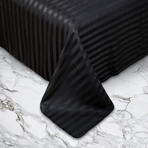 Luxury Black Stripe King Bed Set, 5 Pieces