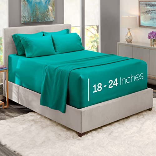 Teal Extra Deep Pocket Queen Sheet Set