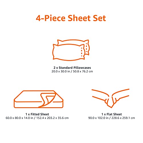 Navy Blue 4-Piece Microfiber Bed Sheet Set