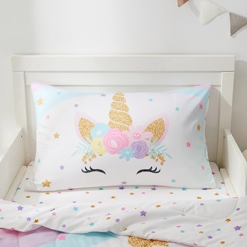 Unicorn 4-Piece Toddler Bedding Set, Ultra Soft