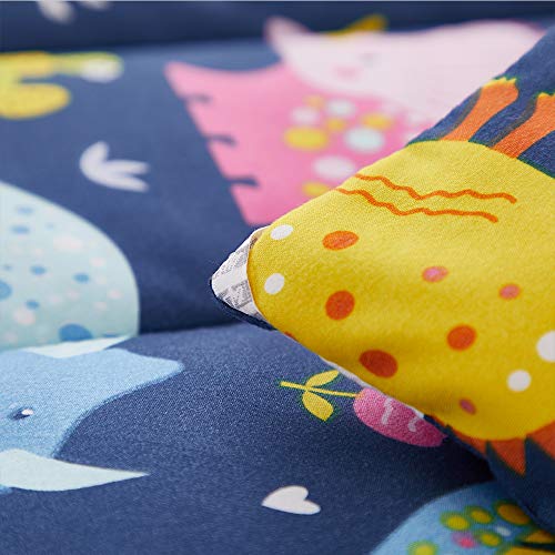 Colorful Dinosaur Toddler Bedding Set - 4 Pieces