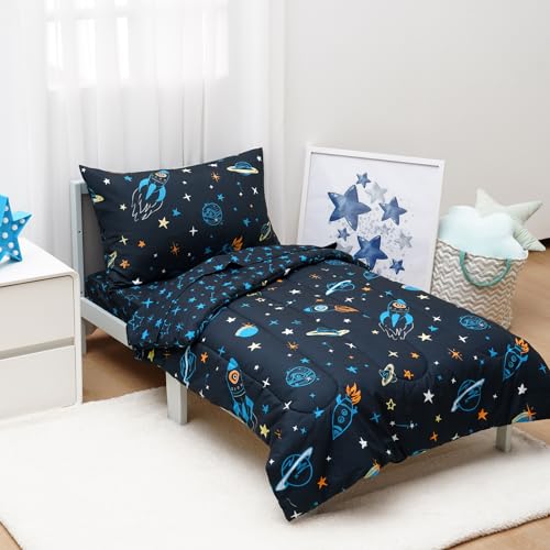 David's Kids Space Toddler Bedding Set - 4 Pieces