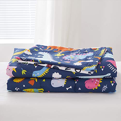Colorful Dinosaur Toddler Bedding Set - 4 Pieces