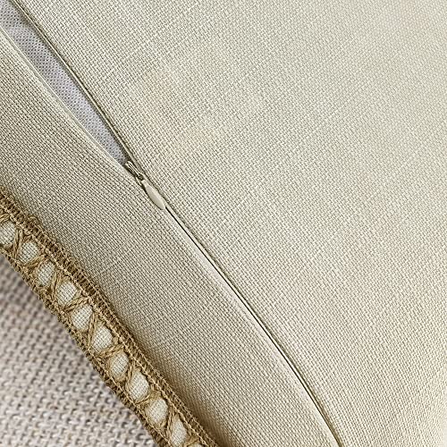Light Beige Throw Pillow Covers - Set of 2