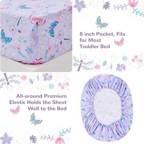 Butterfly Toddler Bedding Set - 4 Piece Comforter